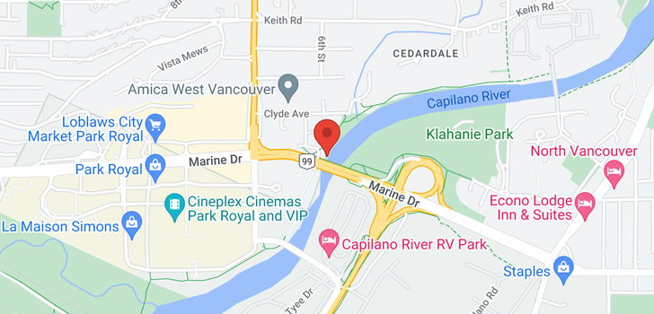 map of 202 605 CLYDE AVENUE